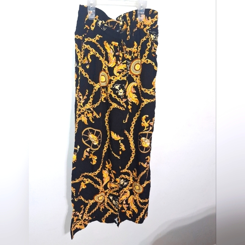 Black & Gold Beachy Pants- W Sz Medium